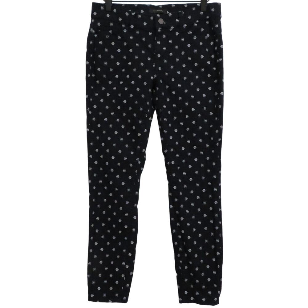 Ann Taylor Women 4 Dark Wash The Skinny Ankle Modern Fit Jeans Daisy Embroidery